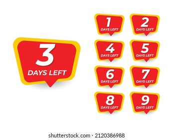 countdown days left design template