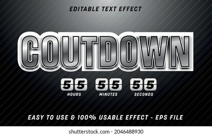 countdown editable text effect template with abstract style use for business brand and company logo