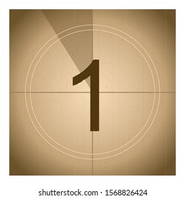 Countdown Frame Movie First Concept Card Poster Timer Count for Graphic Web Design. Vector illustration of Screen
