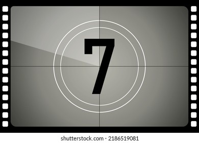 Countdown Frames Set Number Seven 7 Stock Vector (Royalty Free ...