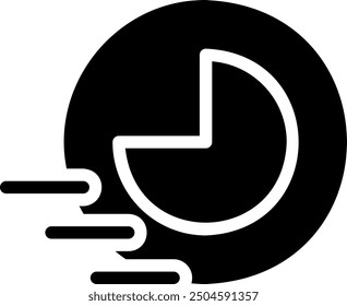 countdown glyph icon illustration vector