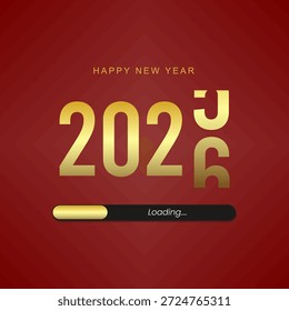 Countdown Happy New Year 2026 Template Design