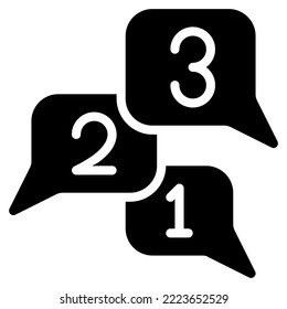 icono de cuenta atrás con estilo de glifo y base de 64 px. Adecuado para el diseño de sitios web, logotipo, aplicación, interfaz de usuario, etc.