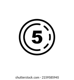 Icono de cuenta regresiva. Diseño De Estilo De Arte De Línea Aislado En Fondo Blanco