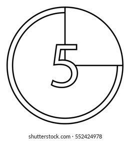 Countdown icon. Outline illustration of countdown vector icon for web