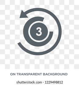 Countdown icon. Trendy flat vector Countdown icon on transparent background from Cinema collection. 