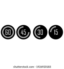 Countdown icon vector. Passage of time illustration sign. Clock symbol.