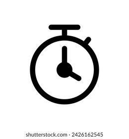 Countdown icon vector. Passage of time illustration sign. Clock symbol.