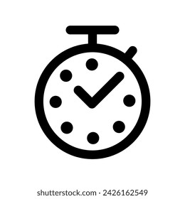 Countdown icon vector. Passage of time illustration sign. Clock symbol.