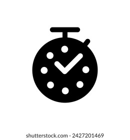 Countdown icon vector. Passage of time illustration sign. Clock symbol.