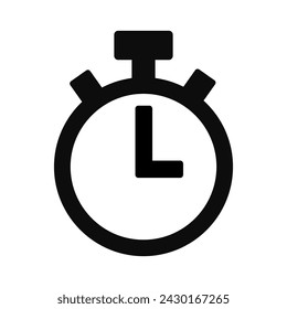 Countdown icon vector. Passage of time illustration sign. Clock symbol.