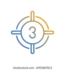 Countdown icon vector stock illustration