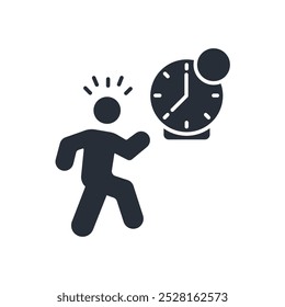 icono de cuenta regresiva. Vector. Trazo editable. signo de estilo lineal para uso Diseño web, logotipo. Ilustración de símbolo.