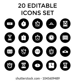 Countdown Icons Set 20 Editable Filled Stock Vector (Royalty Free ...