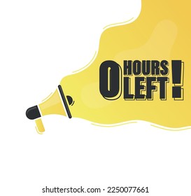 Cuenta regresiva dejó un cartel de 0 horas. venta de tiempo de conteo.