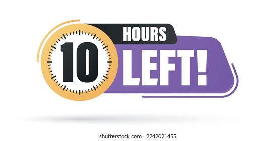 Countdown left 10 days banner. count time sale.