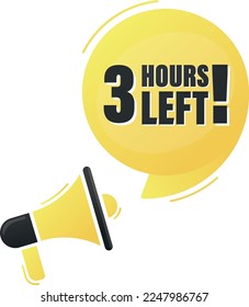 Cuenta regresiva dejó un cartel de 3 horas. venta de tiempo de conteo.