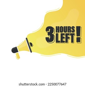 Cuenta regresiva dejó un cartel de 3 horas. venta de tiempo de conteo.