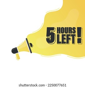 Cuenta regresiva dejó un cartel de 5 horas. venta de tiempo de conteo.