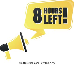 La cuenta regresiva dejó un cartel de 8 horas. venta de tiempo de conteo.