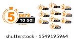 Countdown left days banner. count time sale. Nine, eight, seven, six, five, four, three, two, one, zero days left. Vector illustration. EPS 10