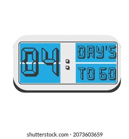 Countdown left days banner. count time sale. 4 Days To Go
