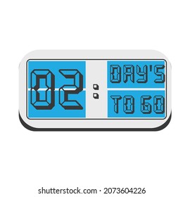 Countdown left days banner. count time sale. 2 Days To Go