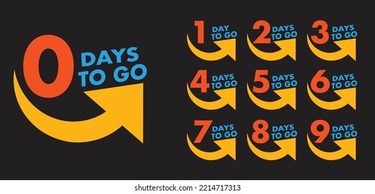 Countdown left days banner. count time sale.