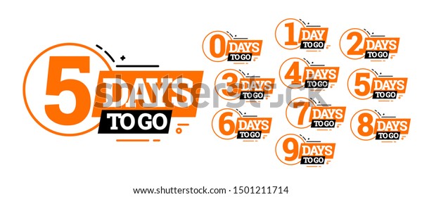 Countdown left days banner. count time sale.\
Nine, eight, seven, six, five, four, three, two, one, zero days\
left. Vector\
illustration