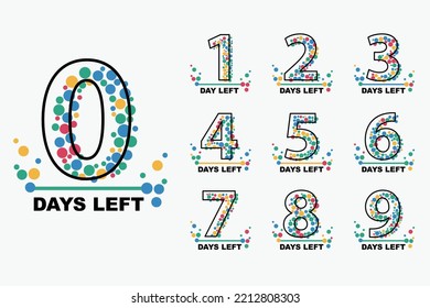 Countdown left days counter. count time sale.
