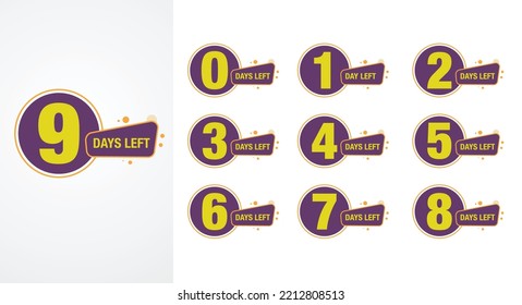 Countdown left days counter. count time sale.