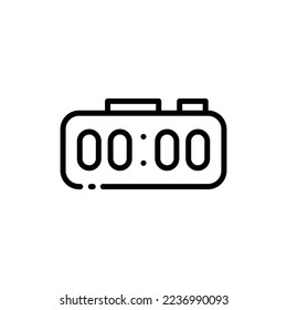 Countdown line icon. Time management, keep track, sand, clock, schedule, planning, stopwatch, timer, loading, wait. Time measurement concept. Vector line icon on white background