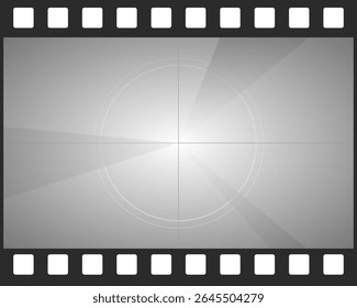 Contagem regressiva do quadro de filme, filme de animação retroativa tela de vídeo. Iniciar conjunto de cronômetro, borda de tira de filme, contador Vintage.