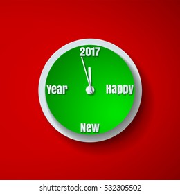 Countdown to New Year 2017 Paper Cut Background, Vector Illustration