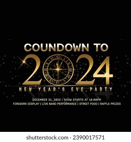 Countdown New Year eve party 2024