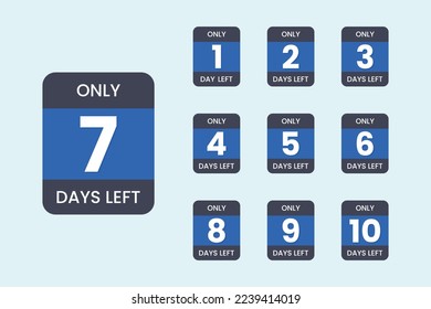 Countdown number of days left to go