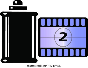 countdown number two in filmstrip