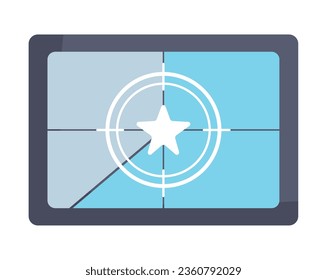 countdown screen film icon isolated