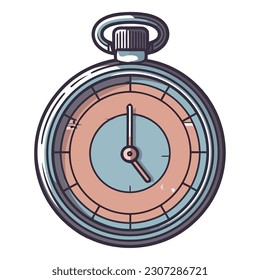 Countdown to success antique clock accuracy isolated