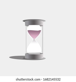 countdown symbol or sign, hourglass vector isolated.