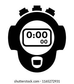 Countdown with this stopwatch glyph icon design