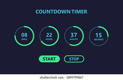 Countdown Timer Background Logo Template Illustration Stock Vector ...