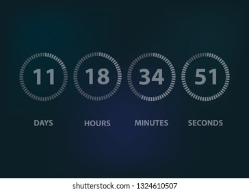 Countdown timer clock background. Vector eps10 illustration