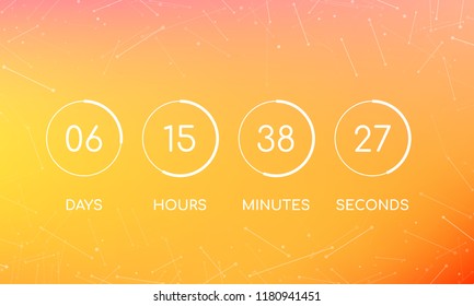 Countdown timer clock board for coming soon page. Vector score board counter