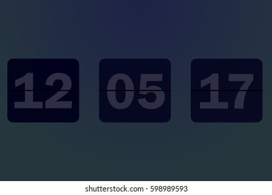 Flip Countdown Timer Vector Clock Counter Stock Vector (Royalty Free ...