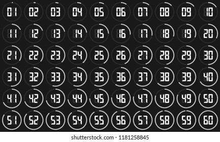 Countdown timer. Clock counter. Vector template for your design.