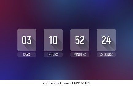 Countdown-Timer. Uhrenzähler. Vektorvorlage für Ihr Design.