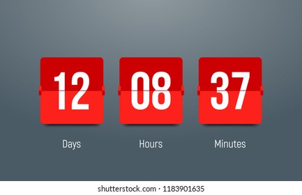 Countdown-Timer. Uhrenzähler. Vektorvorlage für Ihr Design.