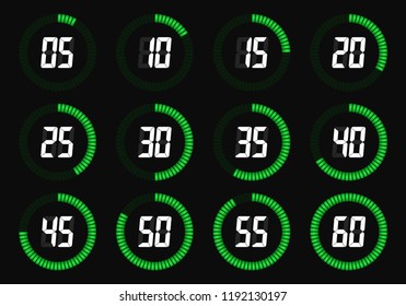 Countdown timer. Clock counter. Vector template for your design.