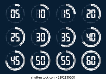 Countdown timer. Clock counter. Vector template for your design. - Shutterstock ID 1192130200